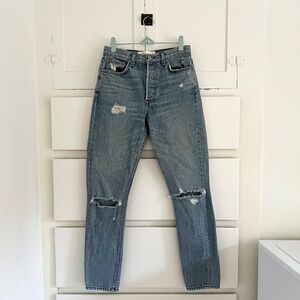 Reformation Mid-Rise Skinny Jeans Savu Wash Size 27